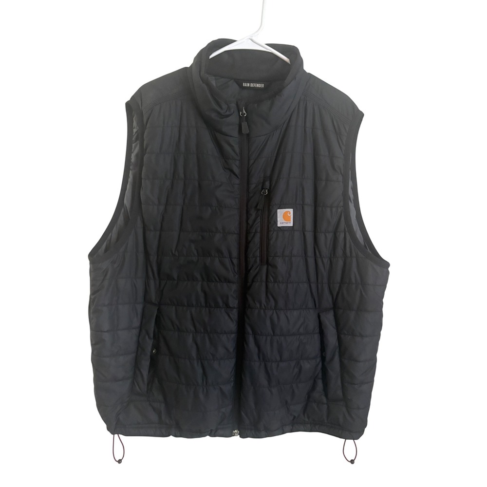 Carhartt Rain Defender Relaxed Fit Insulated Vest Black OV2286-M Mens 2XL